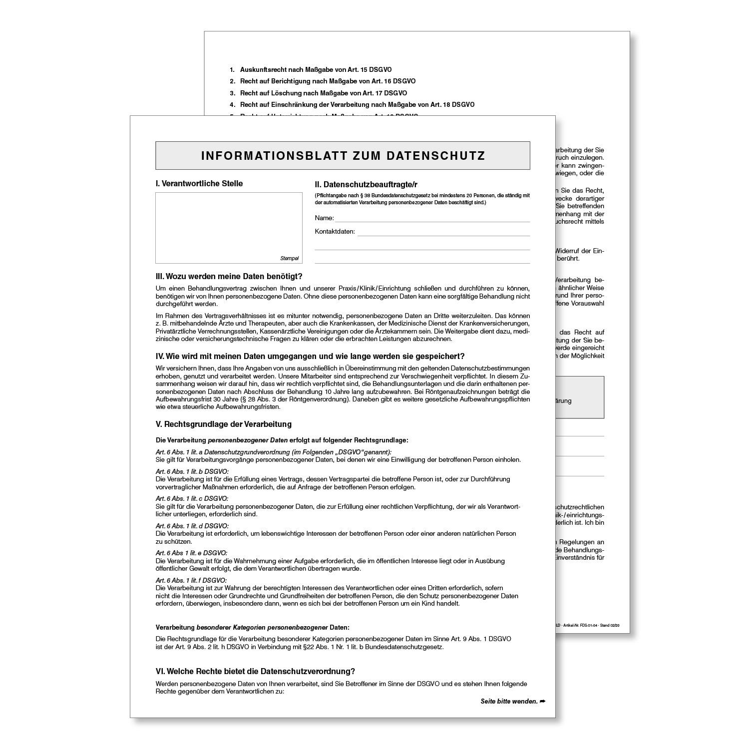 Datenschutzinformation inkl. Einverständniserklärung