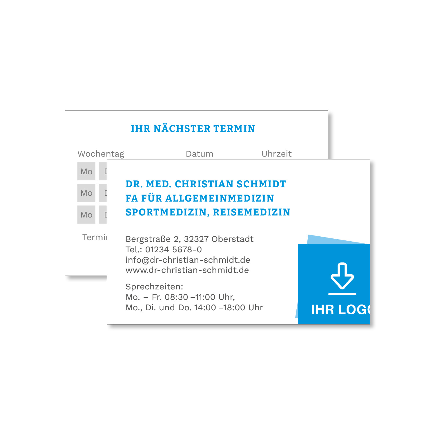 Terminkarte Spree mit Logo