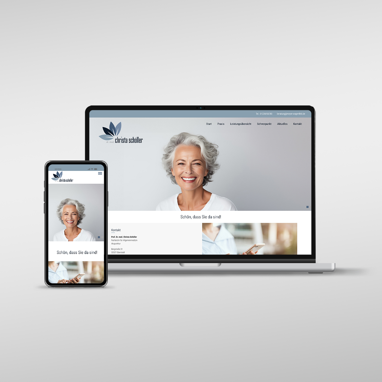 Designvorlage für eine Arzt Praxiswebsite Designvorlage für eine Arzt Praxiswebsite