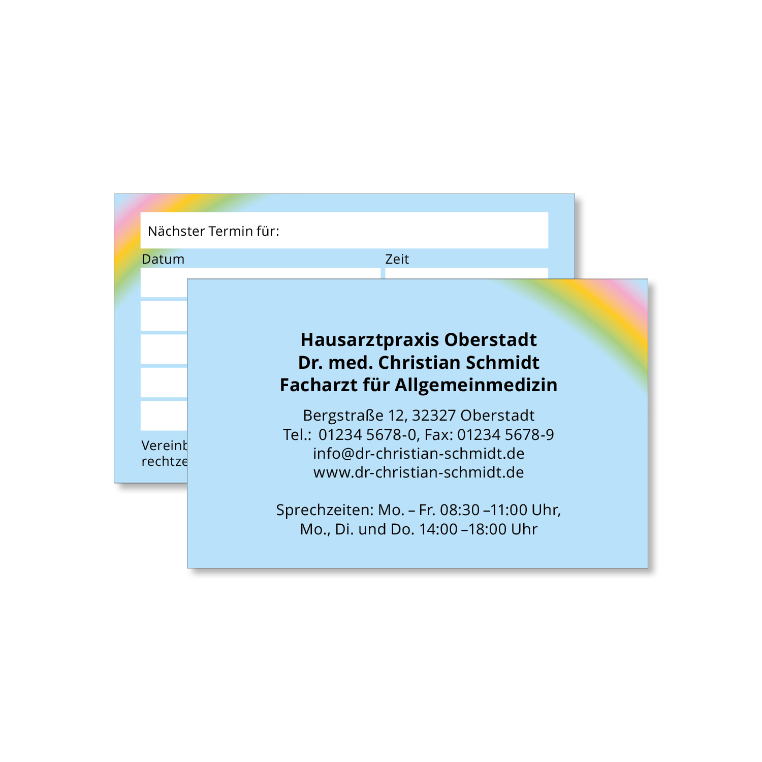 Terminkarte Rainbow Terminkarte Rainbow