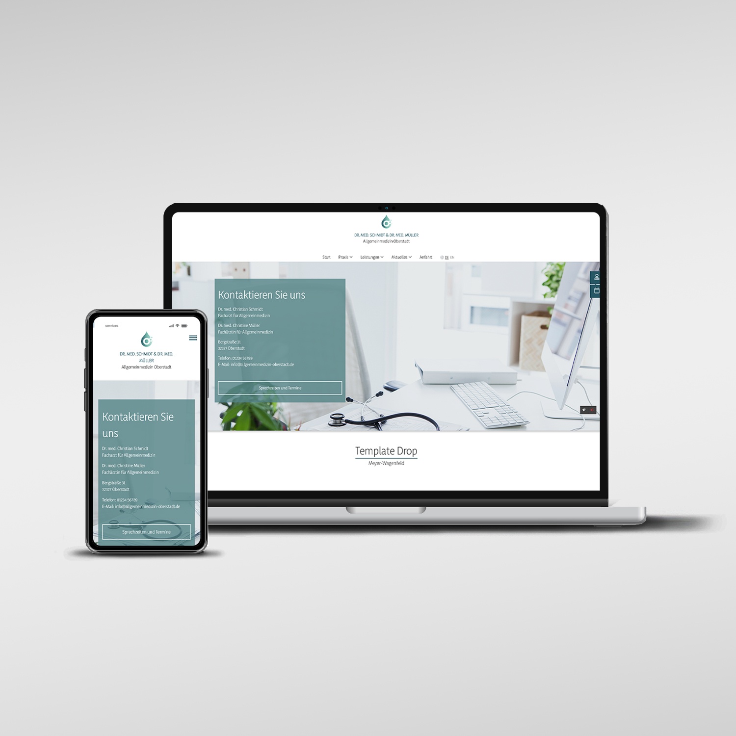 Responsive Arzt Webseite für mobile Endgeräte Responsive Arzt Webseite für mobile Endgeräte