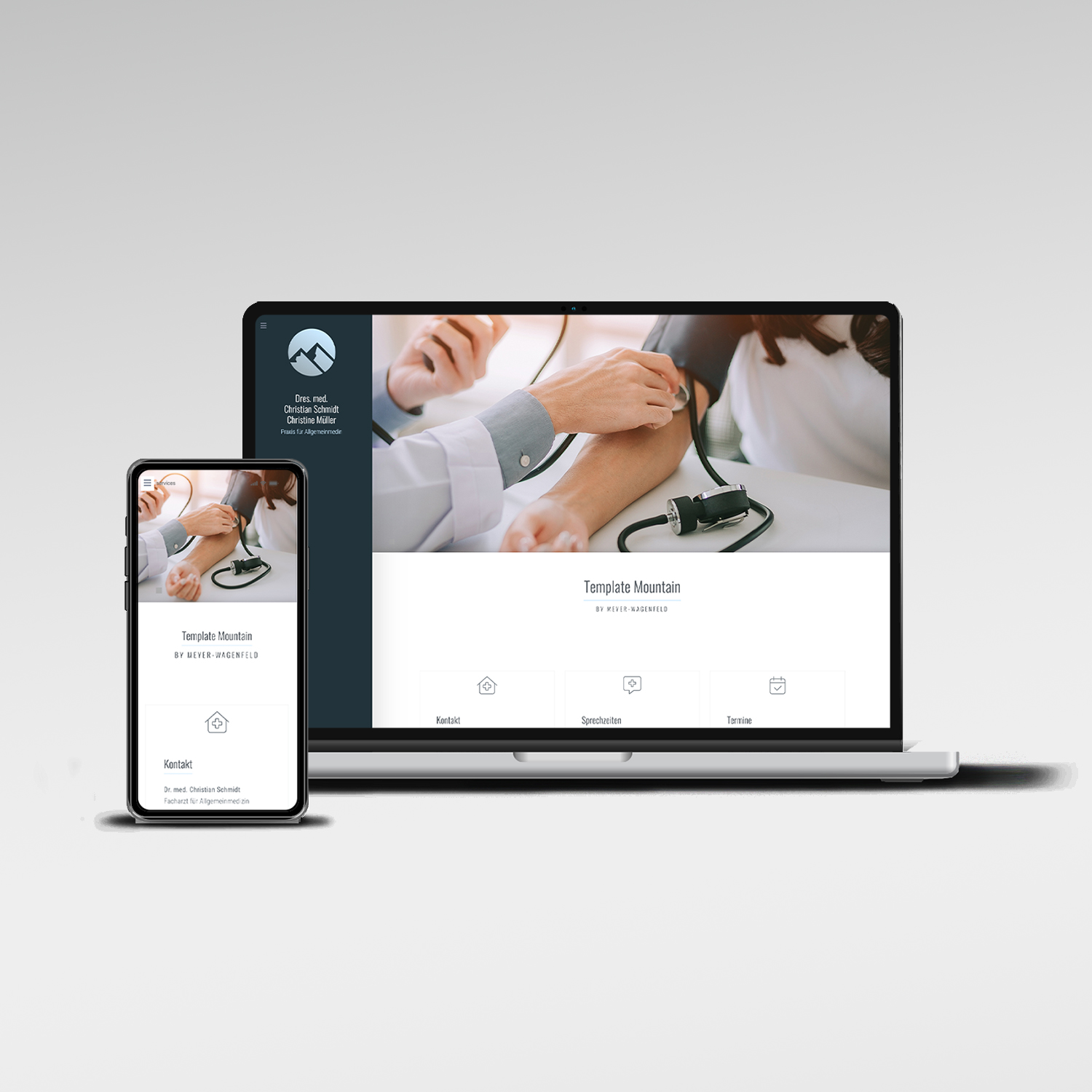 Designvorlage für eine Arzt Praxiswebsite Designvorlage für eine Arzt Praxiswebsite