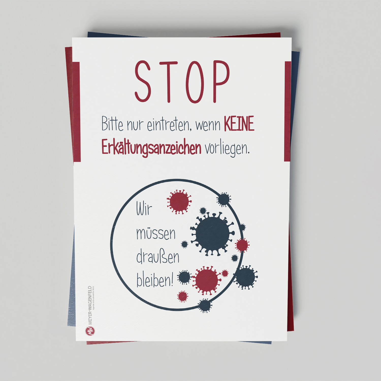 STOP Eintreten ohne Erkältungsanzeichen STOP Eintreten ohne Erkältungsanzeichen