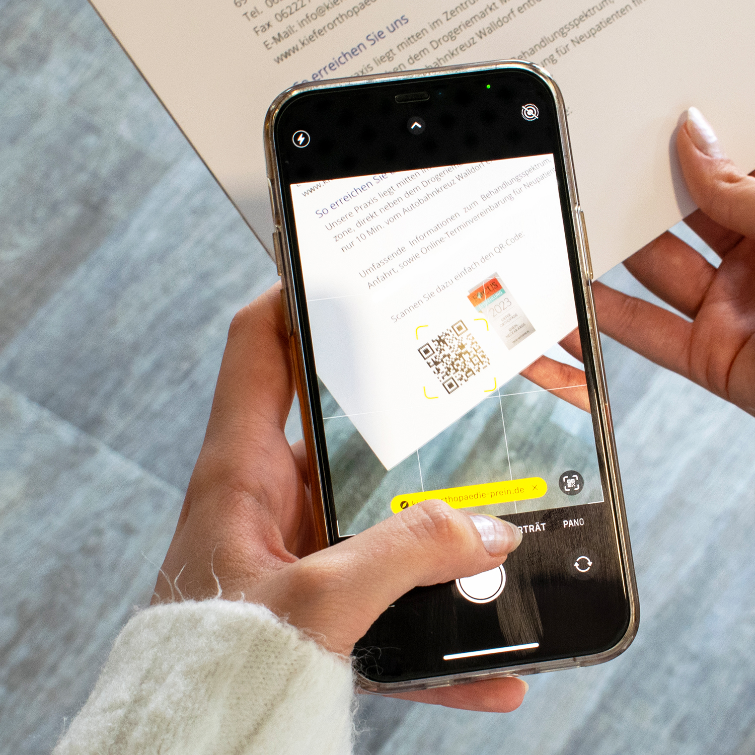Beispiel für QR-Code scannen