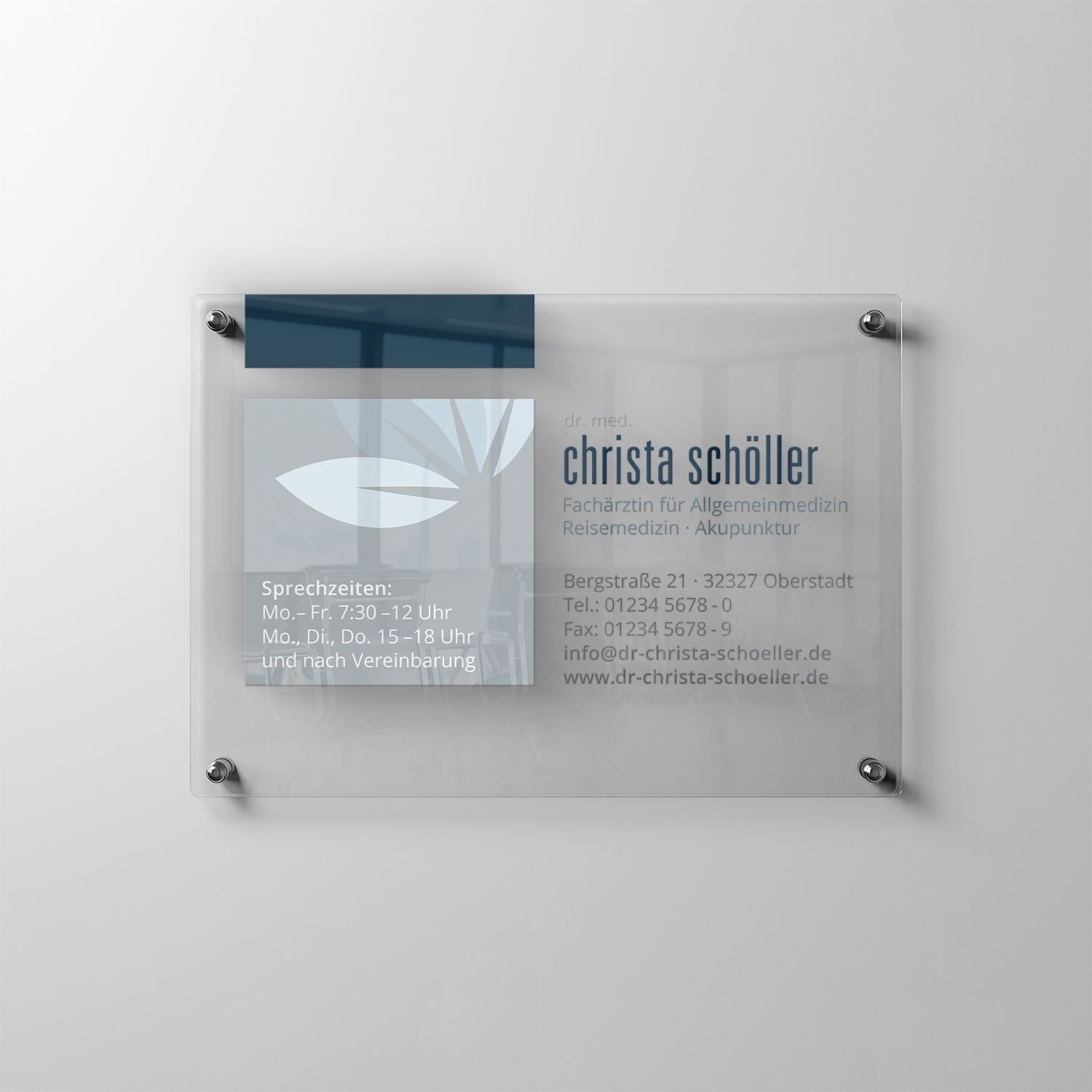Sprechzimmer-Schild A5 - Mit Klebepunkten, 3mm Kunststoff, UV-stabil Für Praxis & Büro